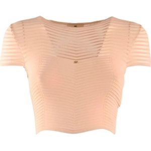 Elisabetta Franchi, Dames, Tops, Roze, Maat: S Viscose,