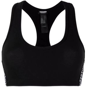 Dsquared2 Zwarte sportbeha voor vrouwen , Black , Dames , Maat: L