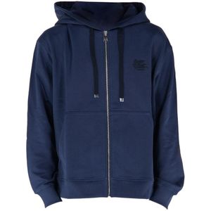 Etro, Heren, Sweatshirts & Hoodies, Blauw, Maat: M Katoen,