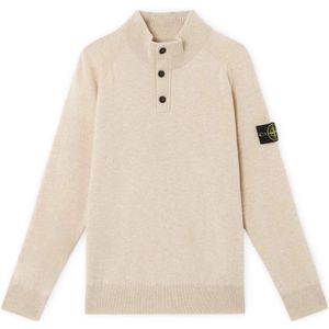 Stone Island, Heren, Truien, Beige, Maat: L Wol,