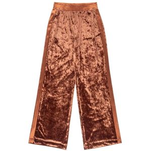 Nenette, Dames, Broeken, Oranje, Maat: S Satijn,