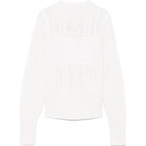 Max Mara, Dames, Truien, Wit, Maat: S Wol,