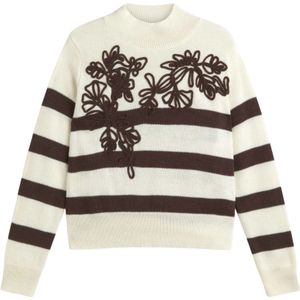 Ermanno Scervino, Dames, Truien, Beige, Maat: 2XS Wol,