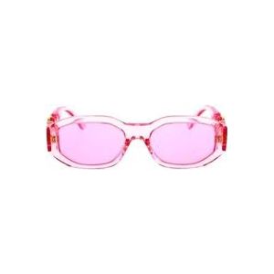 Versace Transparante Roze Zonnebril voor Kinderen , Pink , unisex , Maat: 48 MM
