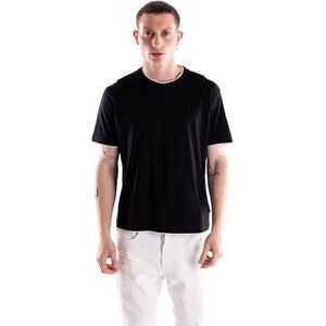 Paolo Pecora, Heren, Tops, Zwart, Maat: M Katoen,
