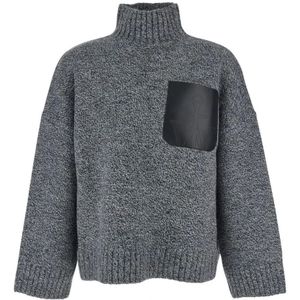 JW Anderson, Dames, Truien, Grijs, Maat: S Leer,