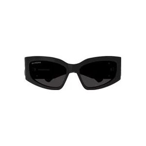 Balenciaga Rechthoekige zonnebril Bb0321S Dynasty Line , Black , Dames , Maat: 57 MM