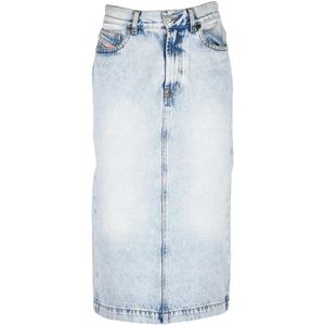 Diesel, Dames, Rokken, Blauw, Maat: W27 Denim,