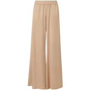 Fabiana Filippi, Dames, Broeken, Beige, Maat: M Satijn,