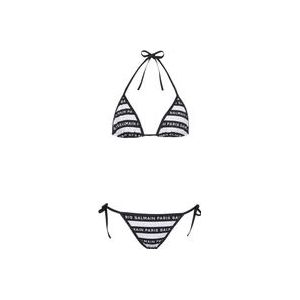 Balmain logo bikini , Black , Dames , Maat: L