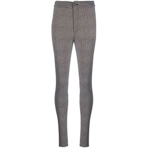 Saint Laurent, Dames, Broeken, Veelkleurig, Maat: L Leer,