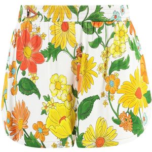 Stella McCartney, Dames, Korte broeken, Veelkleurig, Maat: S Satijn,