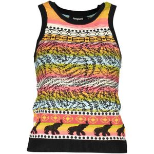 Desigual - Statement Tanktop - Zwart - Dames - Katoen en Viscose