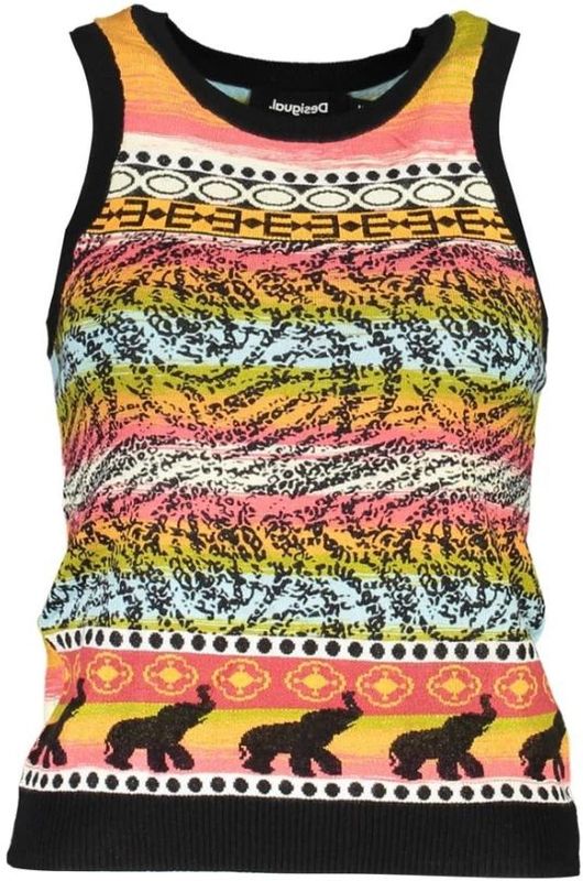 Desigual - Statement Tanktop - Zwart - Dames - Katoen en Viscose