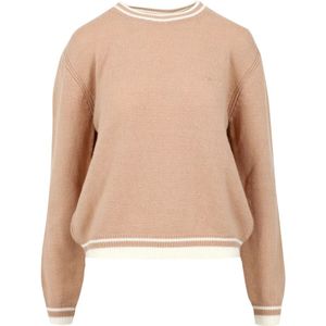 Msgm, Dames, Truien, Beige, Maat: L Wol,