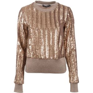 Dolce & Gabbana, Dames, Truien, Bruin, Maat: S