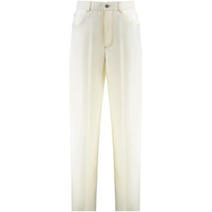 Bottega Veneta, Dames, Jeans, Beige, Maat: 2XS Wol,