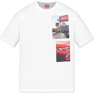 Diesel, Heren, Tops, Wit, Maat: L Katoen,