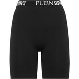Plein Sport - Ribbed Seamless Biker Shorts - Zwart - Korte Broeken