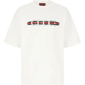 Gucci, Heren, Tops, Wit, Maat: L Katoen,