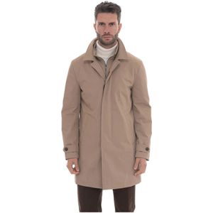 Fay, Heren, Mantels, Beige, Maat: M Zijde,