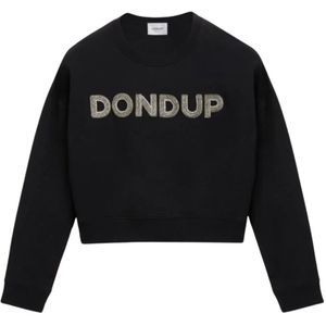 Dondup, Dames, Sweatshirts & Hoodies, Zwart, Maat: S