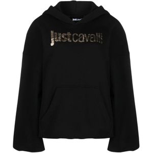 Just Cavalli, Dames, Sweatshirts & Hoodies, Zwart, Maat: S