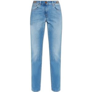 Versace, Dames, Jeans, Blauw, Maat: W25 Katoen,