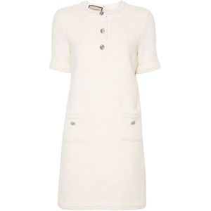 Gucci, Dames, Jurken, Wit, Maat: S Wol,