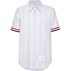 Thom Browne, Heren, Overhemden, Grijs, Maat: L Katoen,