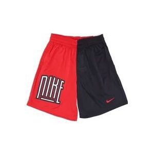 Nike Dri-Fit Asymmetrische Basketbalshorts , Red , Heren , Maat: XL