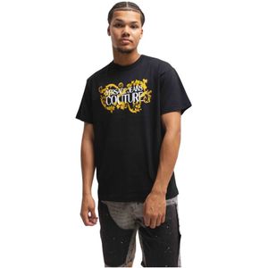 Versace Jeans Couture, Heren, Tops, Zwart, Maat: S Katoen,