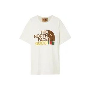Gucci Stijlvol The North Face T-Shirt , Beige , Heren , Maat: XS