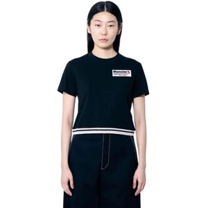 Moncler - T-shirt - Zwart - 100% Katoen - Logoprint