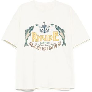 Rhude - T-shirt - Wit - Katoen