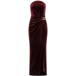 Self Portrait, Dames, Jurken, Rood, Maat: S Velours,