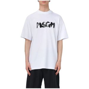 Msgm, Heren, Tops, Wit, Maat: XL