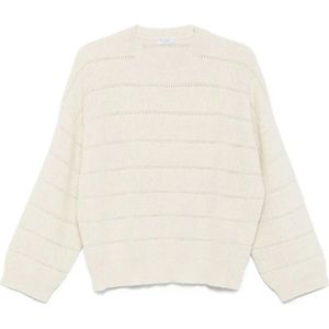 Brunello Cucinelli, Dames, Truien, Beige, Maat: S Wol,
