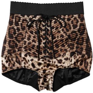 Dolce & Gabbana, Dames, Korte broeken, Bruin, Maat: XS Nylon,