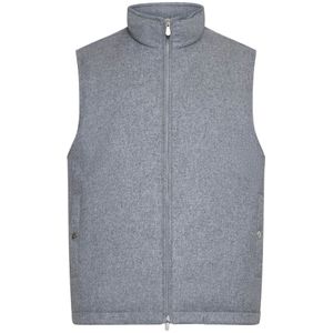 Brunello Cucinelli, Heren, Jassen, Grijs, Maat: 2XL Wol,