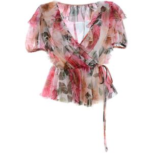 Dolce & Gabbana, Dames, Blouses & Shirts, Veelkleurig, Maat: 3XS