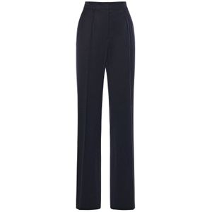 Max Mara, Dames, Broeken, Blauw, Maat: M Wol,