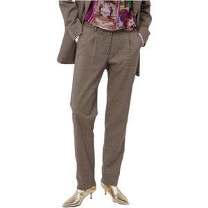 Silvian Heach, Dames, Broeken, Bruin, Maat: M Viscose,