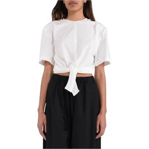 Pinko, Dames, Tops, Wit, Maat: M Katoen,