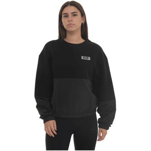 Emporio Armani Ea7, Dames, Sweatshirts & Hoodies, Zwart, Maat: L Katoen,