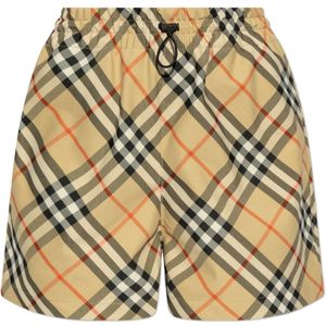 Burberry, Dames, Korte broeken, Beige, Maat: 4XS Poliester,