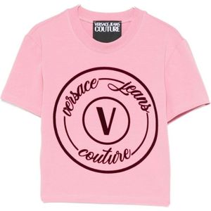 Versace Jeans Couture, Dames, Tops, Roze, Maat: S