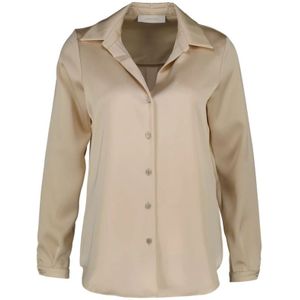 Amélie & Amélie, Dames, Blouses & Shirts, Beige, Maat: XS