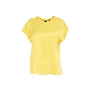 Pinko Gele T-shirts Polos voor Dames , Yellow , Dames , Maat: M