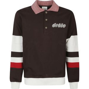 Drole de Monsieur, Heren, Tops, Bruin, Maat: L